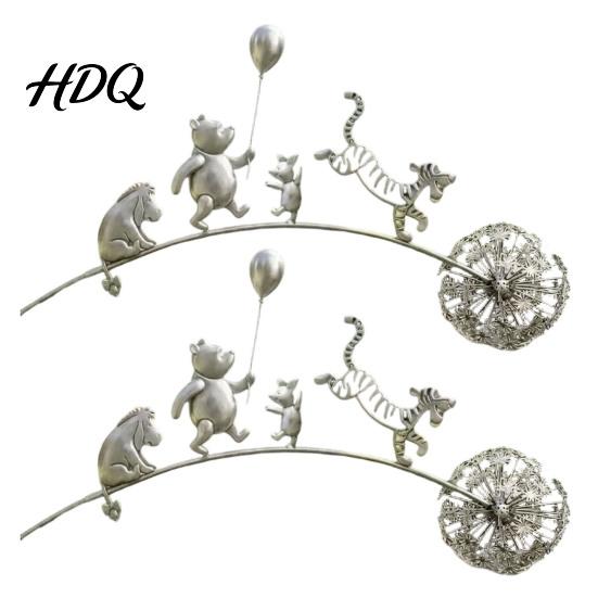 Outdoor Garden Decor Stake Animal Stake Rustic Yard Art Decorations with Dandelion