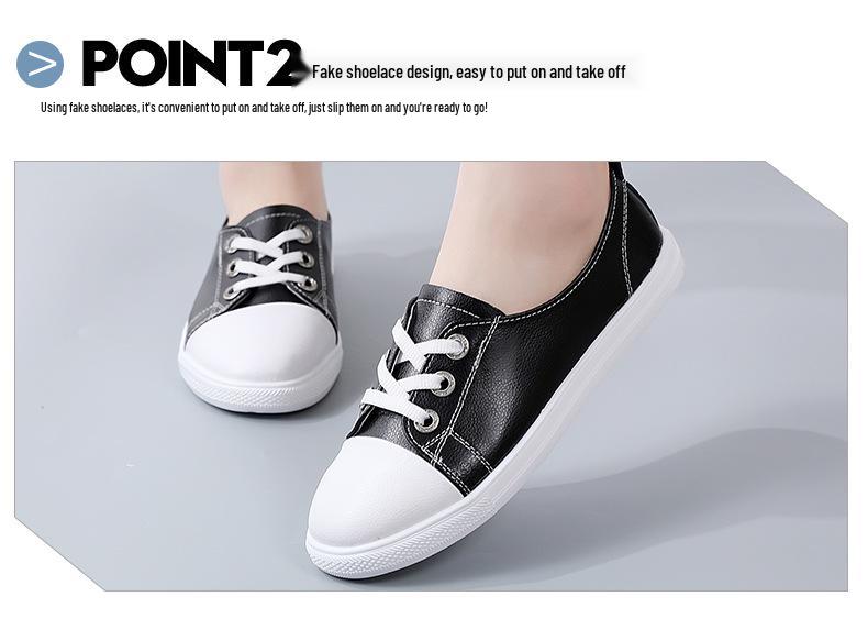 2022 Summer Women's Trendy White Faux Lace Korean-Style Board Shoes with Soft Upper and Sole