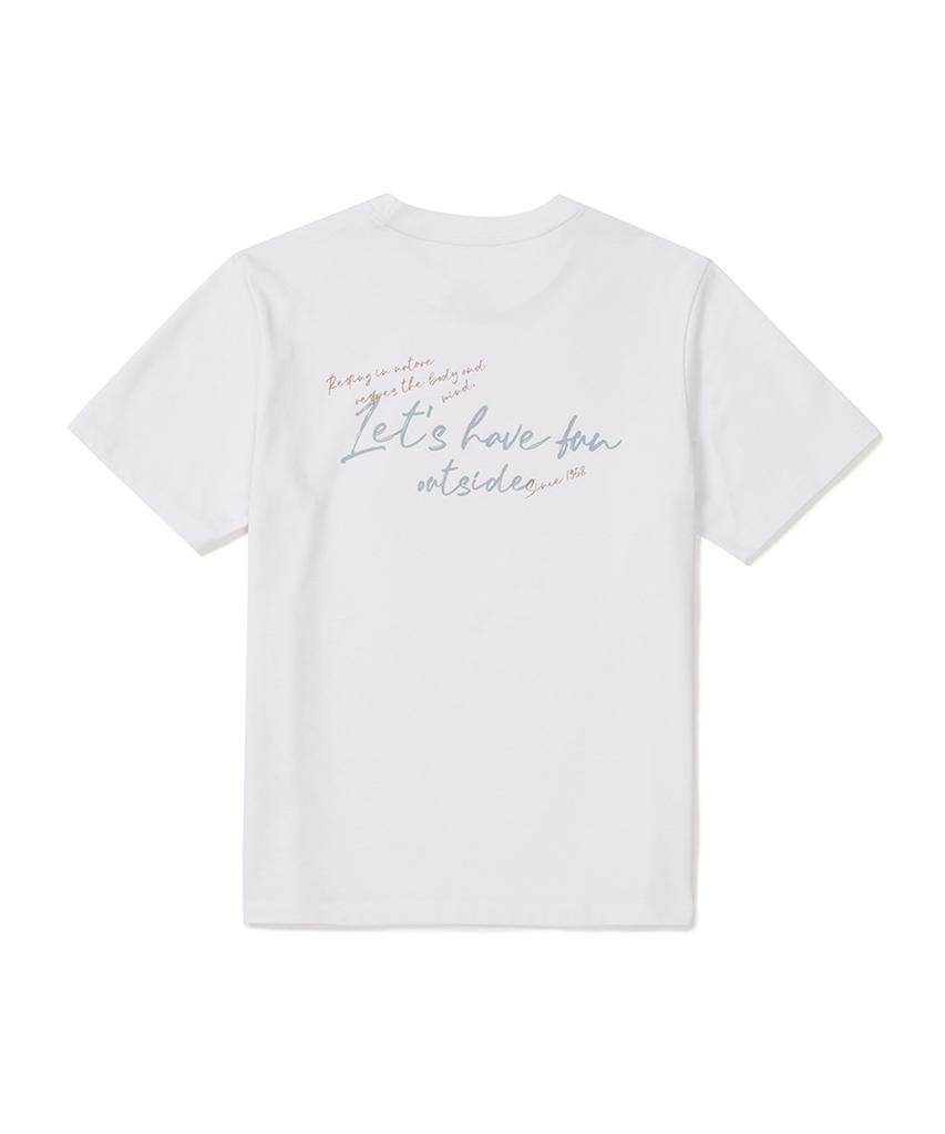 SNOWPEAK APPAREL Askin Women'S Lettering Short Sleeve T-Shirt (S25Mwfts85) White