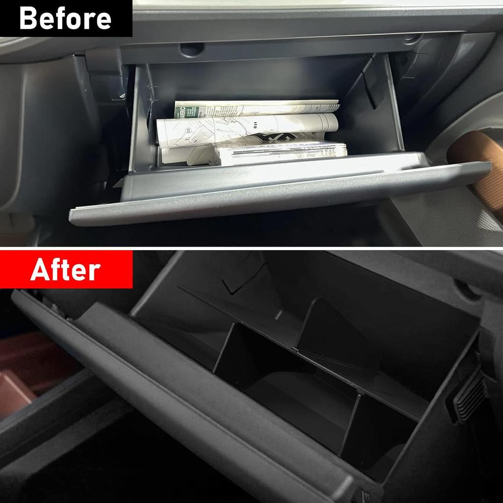 Jaronx Compatible with Ford Maverick Glove Box Organizer 2022 2023 2024,Insert Glove Box Divider for Ford Maverick, Center Console Organizer Storage