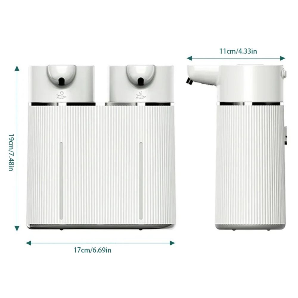 Infrared Sensor Double-Head Soap Dispenser Foam+Liquid Soap Dispenser  Commercial Use