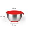 304 16-24cm Kitchen Stainless Steel Egg Mixing Bowl Non-slip Handle Silicone Bottom Kneading Dough Pots Baking Bakery Tools