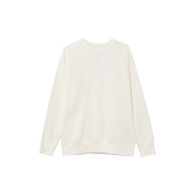 Hanorac Sport Club Fleece Culoare Solidă Gât Rotund Casual Căptușit cu Fleece Fără Glugă Bărbați Sail White BV2663-133
