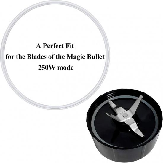 Mudder 6 Pieces Rubber Gasket Replacement Ring Seal White O Ring Compatible with Magic 250w Gasket for Replacement Parts Seal Cups Lids