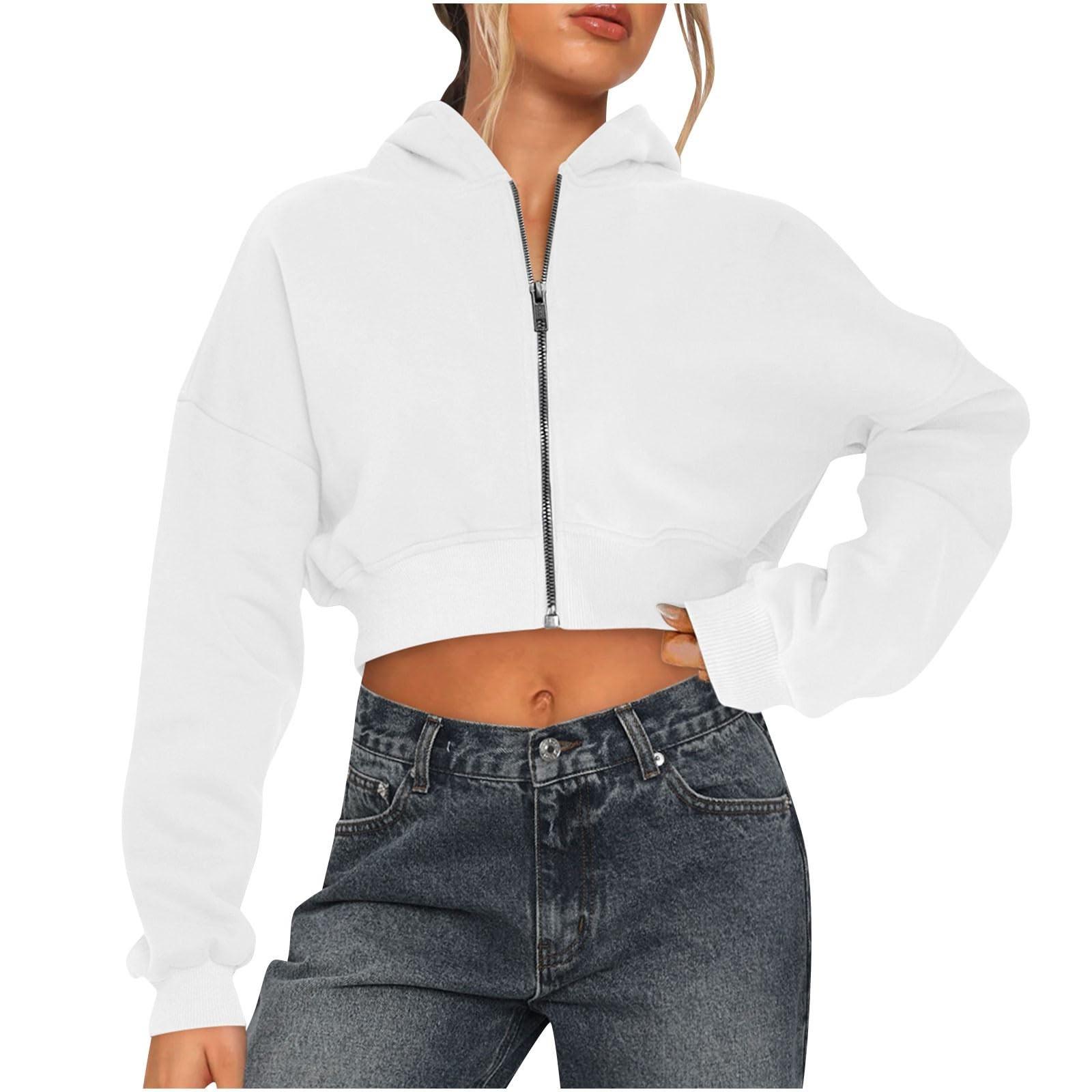

Женский свитер с застежкой-молнией на половину длины, толстовка с мятыми рукавами, короткое пальто с длинным рукавом XL белый