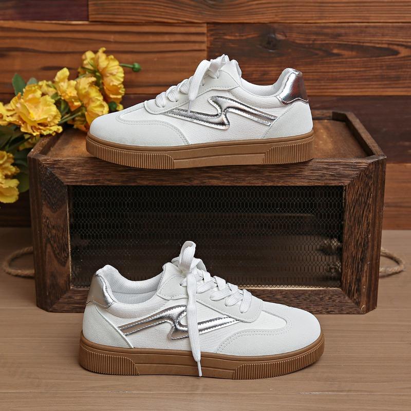 

Women s Fashion Trend Versatile Low Top Thick Sole Sport Shoes Autumn New Color Blocked Comfortable Lace Up Casual Sneakers 36