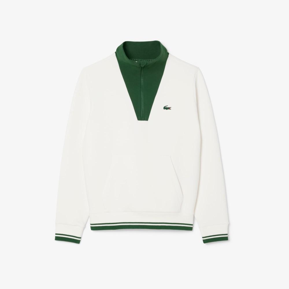 [lacoste] Women's Tennis Heritage Half-Zip Sweatshirt SF8634-55NX0N