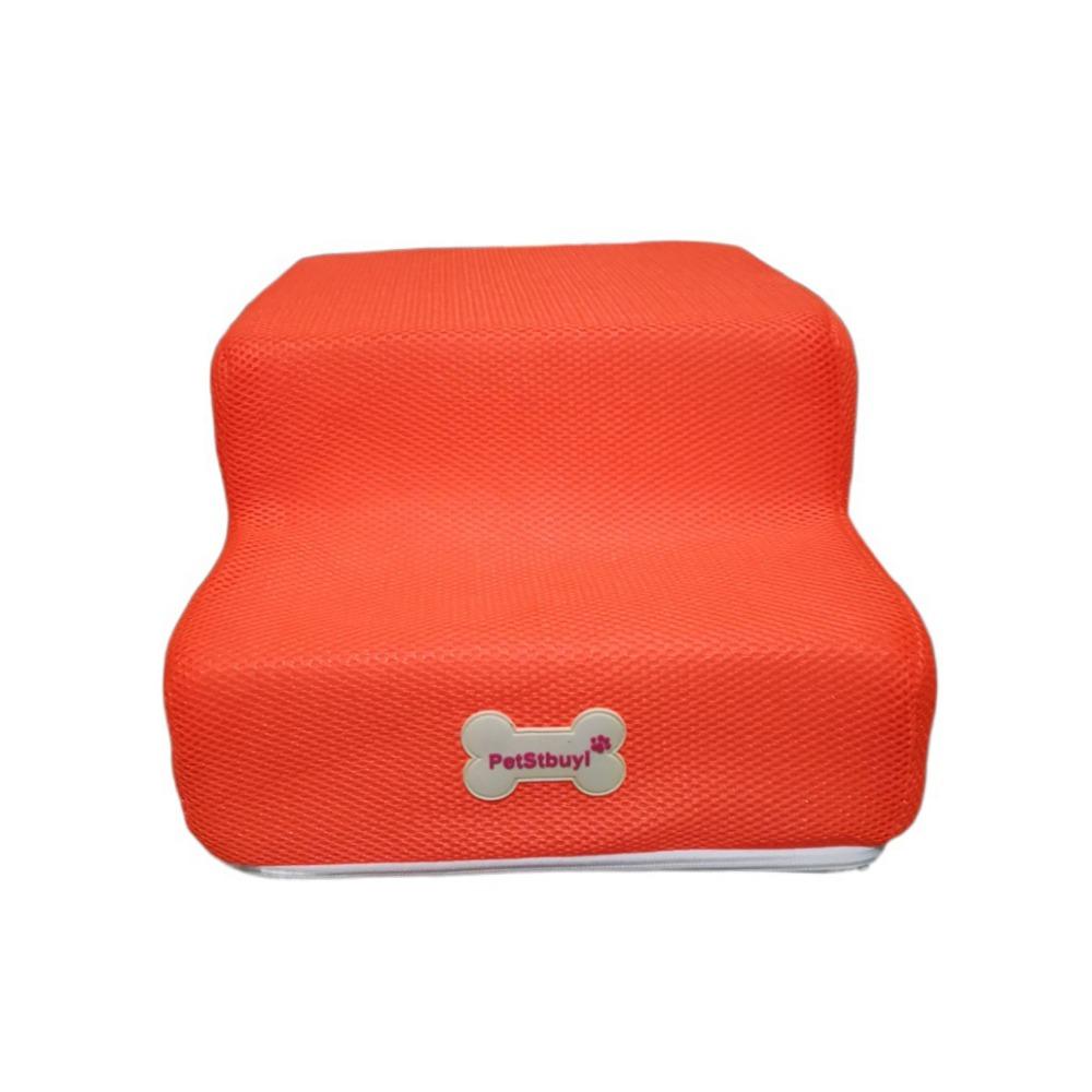 Собака Кошка Собачья Рампа Лестница Противоскользящая Щенок Собачий Домик Рампа для Питомца Лестница Лестница Кровать для Собак Лестница Принадлежности для Питомцев 2 step(30X35X20CM) оранжевый