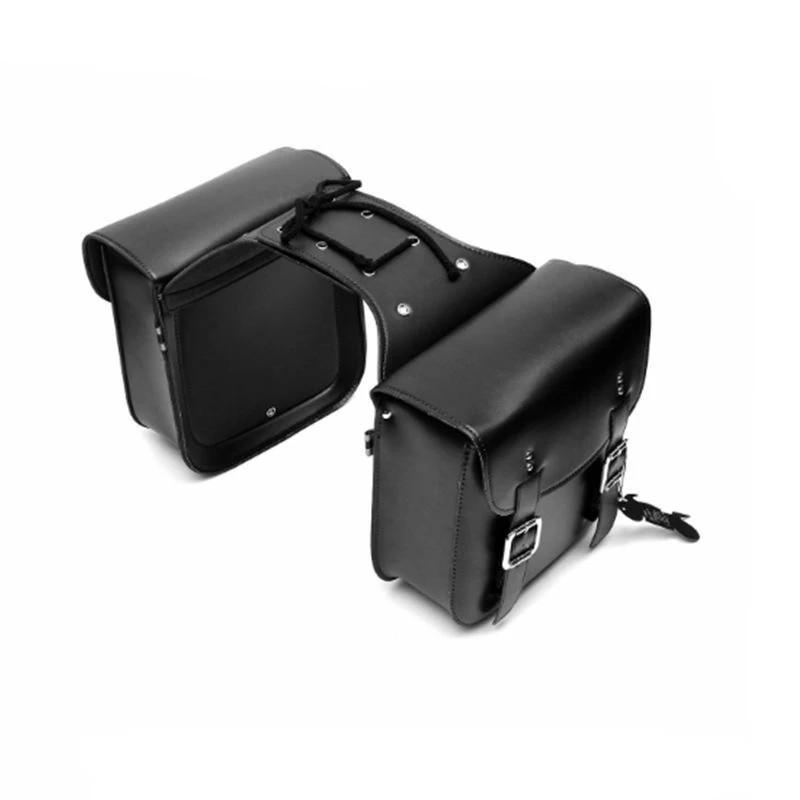 Waterproof Pu Leather Motorcycle Saddlebag Side Pannier Luggage Storage Universal Tool Bags For Honda Suzuki Kawasaki Yamaha