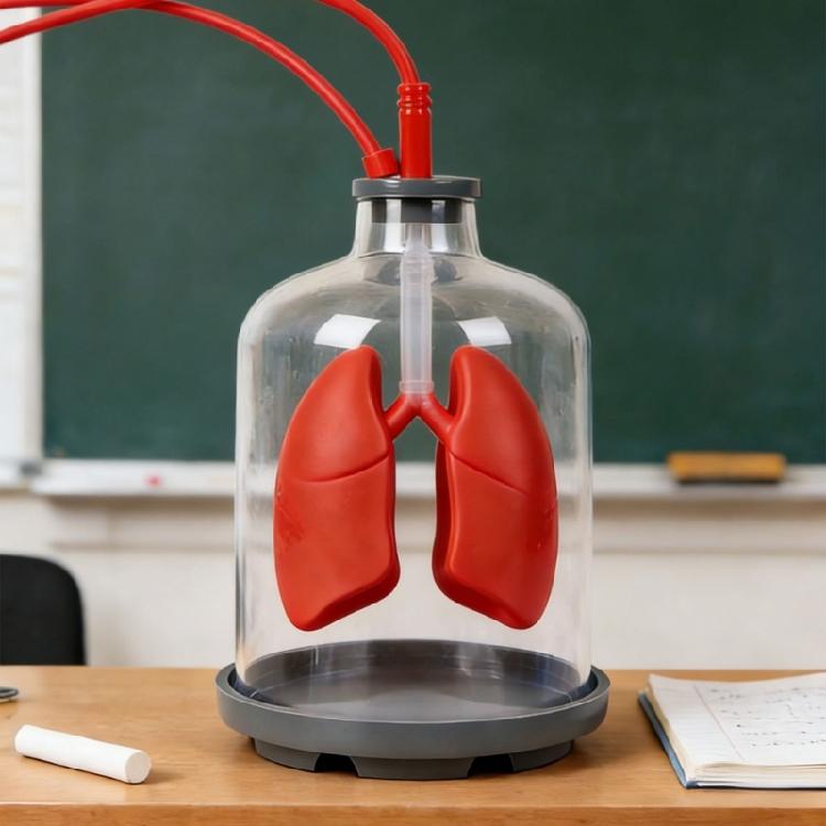 Biology Teaching Aid Demonstrating Diaphragm Action And Gas Exchange In Respiratory Large Size For Clear Instruction