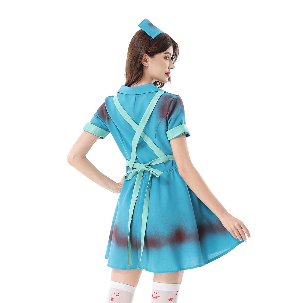 20.26 million Halloween Costume Cosplay Sexy Doctor Nurse Costume Bloody Horror Dress Show Costume
