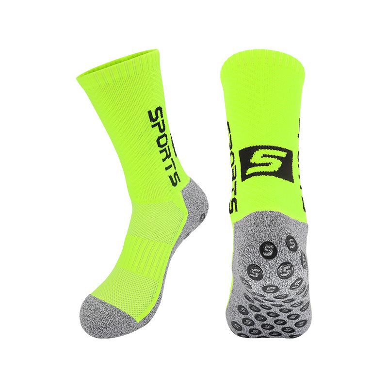 Men'S Dispensing Football Socks Men'S Professional Training Sports Socks Towel Bottom Breathable Medium Tube Socks Non-Slip Socks