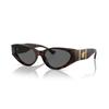 Temple Logo Acetyl Cat Eye Sunglasses Women's Tortoiseshell 10707086 VE4454542987-Tortoiseshell 55