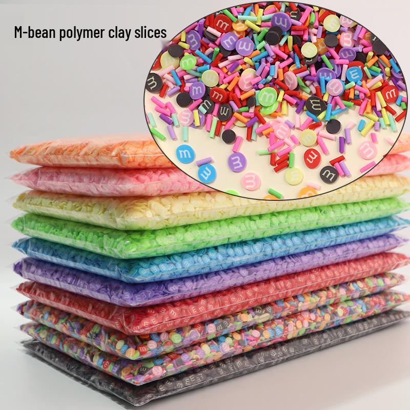 Eco-friendly M&M's Soft Clay Slices for DIY Crystal Slime and Crafts