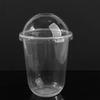 50pcs Drinkware 250/360/500ML Disposable Cake Cup U Shaped Transparent Dessert Cup Plastic with Dome Lid Salad Cup Pudding