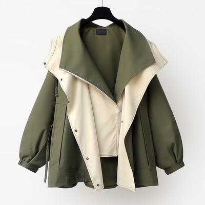 Lange Taille Windjacke Damenbekleidung Frühling Herbst Tragen Lässige Trendige Arbeitskleidung Jacke