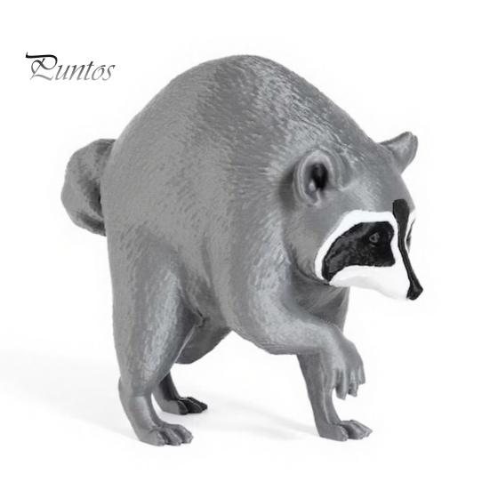 Quirky Table Decorations 3D Printed Racoon Figurine, Cute Raccoon Statue, Funny Desk Buddy, Animal Statue Small Collectible Figure for Home