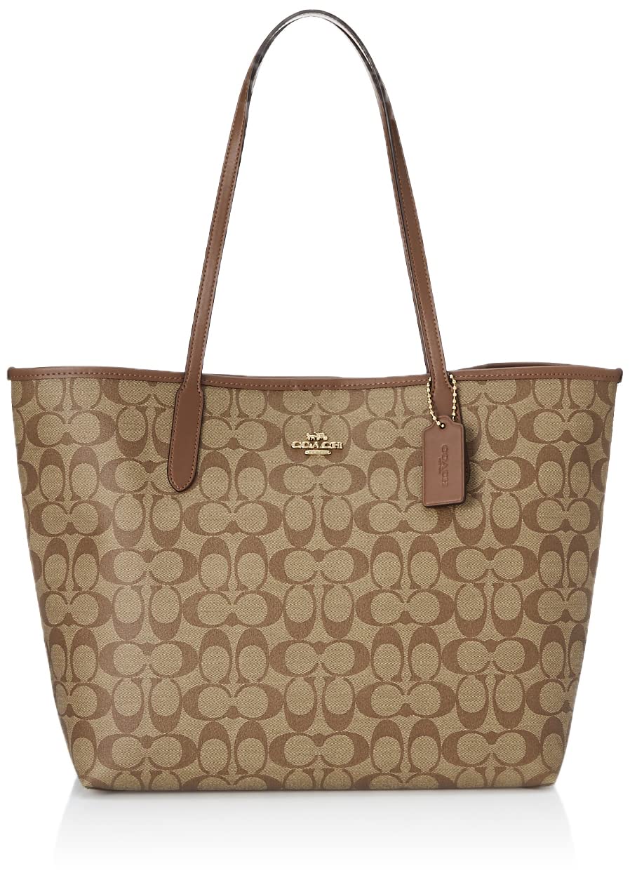 

Сумка-тоут 5696 Signature [Coach] женская Im/KhakiSaddle2 [Товар]