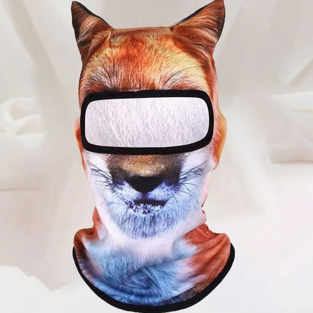 3D Animal Print Full Face Mask Ice Silk Cooling Face Mask Cooling Balaclava Mask For Skiing