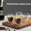 1/3pcs Glass Coffee Cup Transparent Double Walled Glass Heat-resistant Milk Juice Tea Cup Kitchen Bar Party Drinkware Gift Set