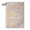 Girls Tattoo Sticker Golden Silver-color Metallic for Women Girls Temporary Tattoos Face Body Arm Decoration Waterproof Fake Decal Wedding