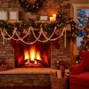 12FT Christmas Wood Bead Wreath DIY Christmas Wooden Beads Garland For Christmas Tree Indoors Fireplace Decoration