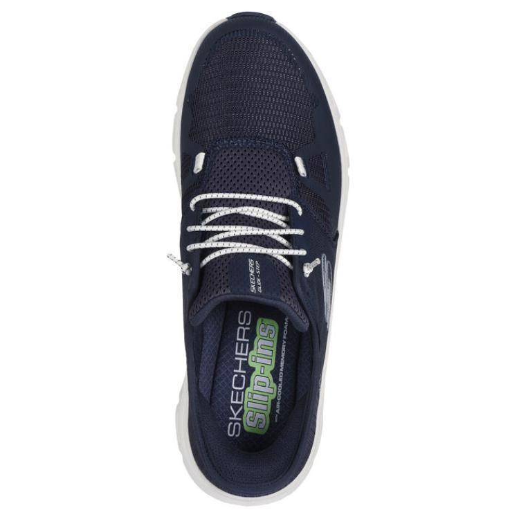 Skechers Pro Trendige Sommer Atmungsaktive Slip-On Schuhe Niedrige Freizeitschuhe Herren Sneaker Blau 232930-NVY