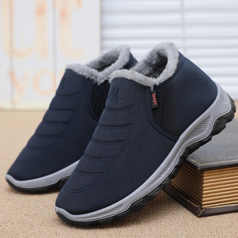 

Зимние старые пекинские тканевые туфли мужские бархатные утолщенные для среднего и пожилого возраста для ходьбы теплые и нескользящие женские хлопковые ботинки папины хлопковые туфли 44