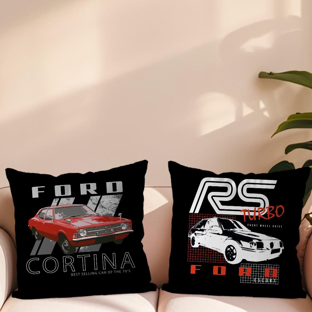F-Fords Super Car Pillow Case For Sofa Bedside Table Bedroom Backrest Living Office Cushion Printed Square Multiple