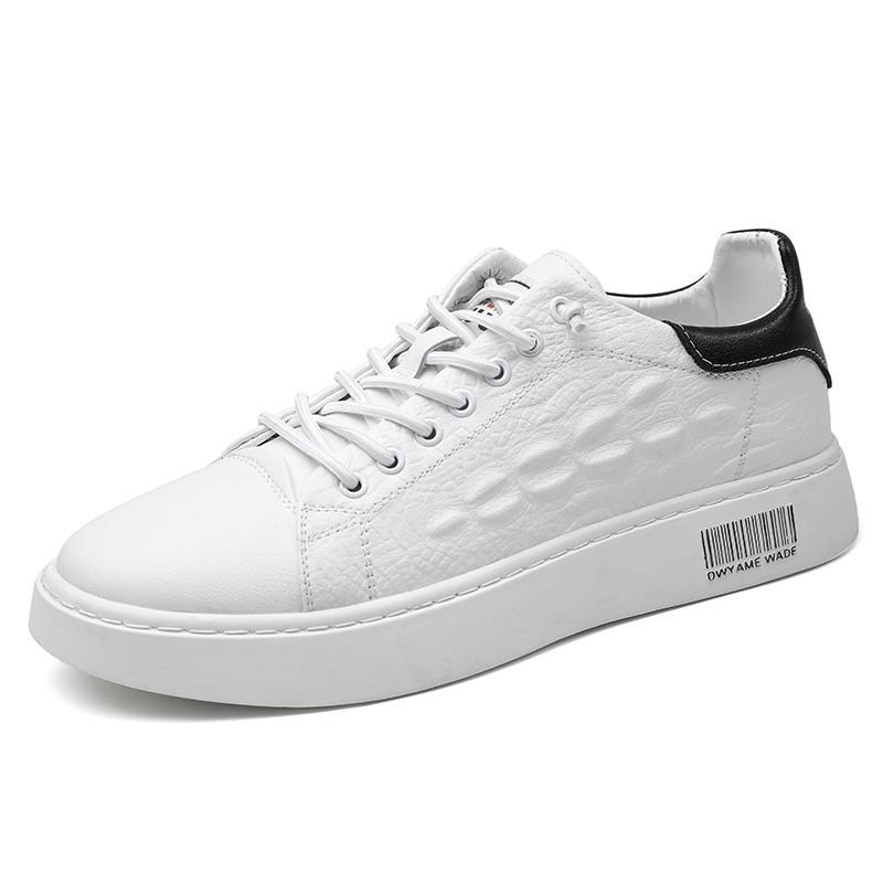 Handgenähte Mode-Trend-Sneaker Herren Freizeitschuhe Low Top Outdoor-Schuhe Herren Flats Klassische Casual Weiße Sneaker Trendschuhe