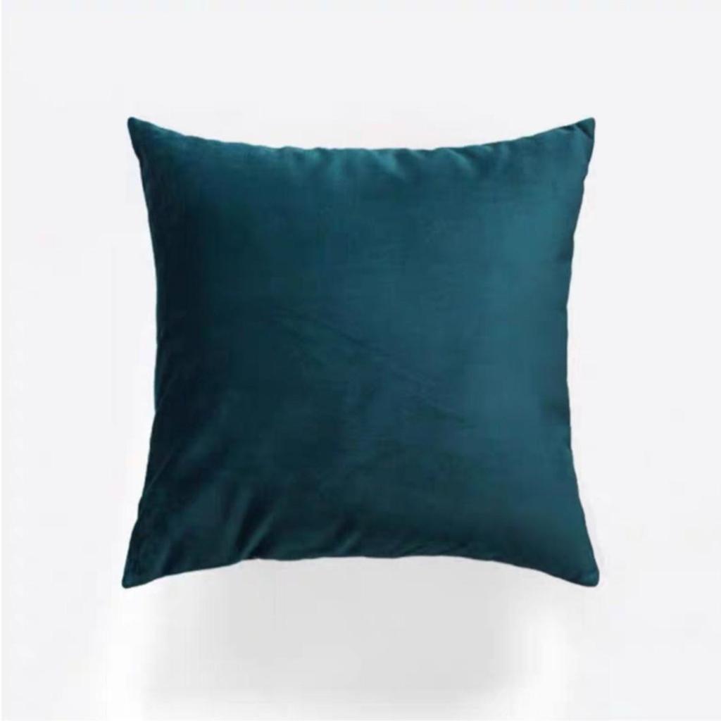 Dutch Velvet Solid Color Cushion Cover - No Logo Pillow Case for Office, Car, or Sofa