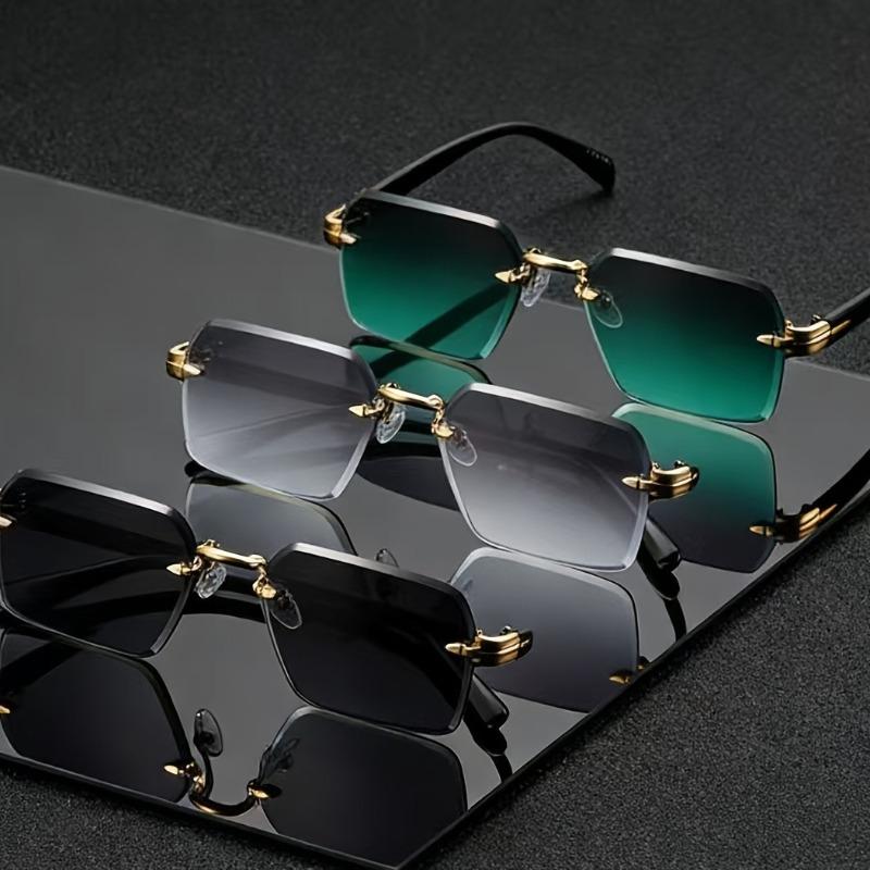 New Fashionable Square Frameless Glasses with Lightweight Design Suitable for Daily Wear and Parties