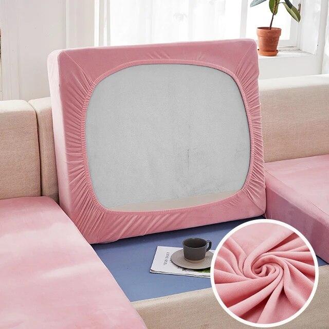 Thick Velvet Fabric Sofa Seat Cover Elastic Super Soft Sofa Cushion Cover Furniture Protector L Shape Sofa Cover for Living Room