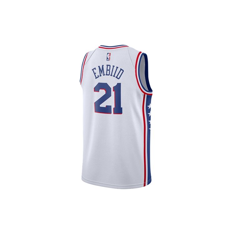 Nike NBA Swingman Jersey, Philadelphia 76ers Men Tops White 864441-102