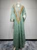 AB320 Tulle Embroidered Sequined Muslim Evening Dress - Arabic Dubai Style Robe for Middle Eastern Women