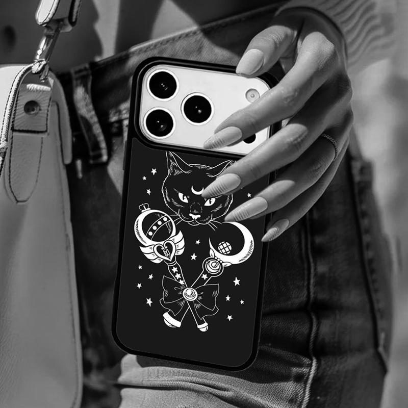 Witch and cat Colorful Cute Phone Case For iPhone 17 Air 14 15 13 12 Max Cover For Apple 16e 11 Pro Max Plus Coque