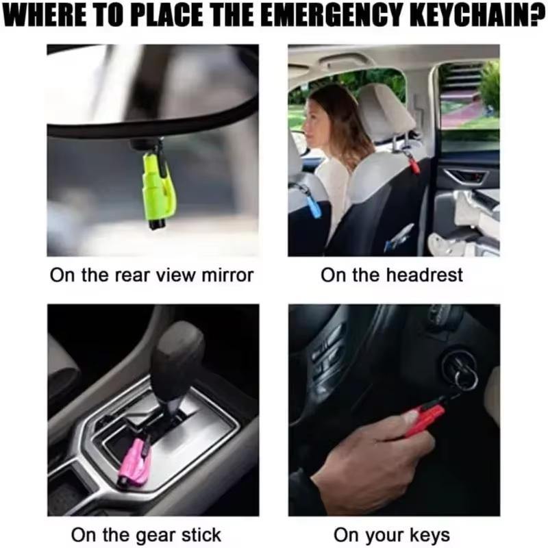 3 In 1 Safety Hammer Car Emergency Rescue Car Escape Tool Window Breaker Seat Belt Cutter Compact Emergency Hammer Escape Tool