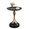 French Slim Waist Wrought Iron Side Table: European Style for Apartments, Sofas, or Bedrooms - Small Round Coffee or Bedside Corner Table