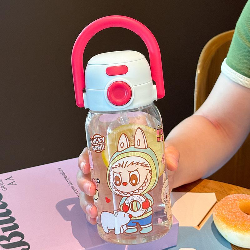 Water Cup Portable Straw Water Cup Girl Student Cute High-value Cup Children's Water Cup