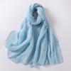 Large Size Pleated Hijab Scarf For Women Muslim Daily Wear