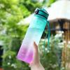 1000ML Large Capacity Sports Water Bottle with Time-Tracking Straw Leak Proof Locking Flip Cover for Outdoor Fitness