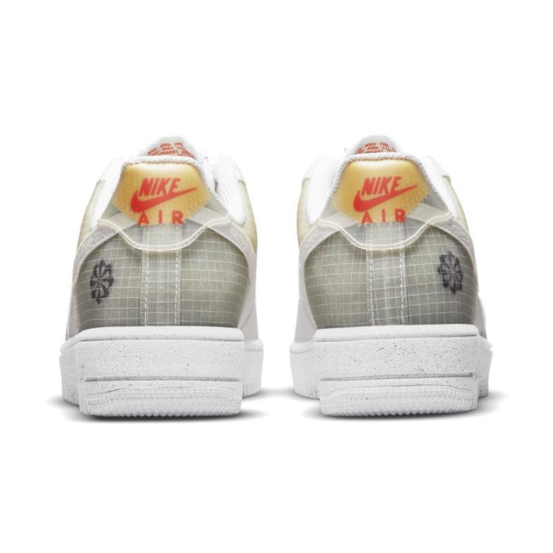 Nike Air Force 1 Crater 'Move To Zero - White Orange' GS Sneakers DH4339-100