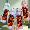1PC Woman Head Color Art Portrait Print 750ml Color Plastic Sports Water Bottle Leakproof Flip Straw Lid Suitable for Sports Office Home Use