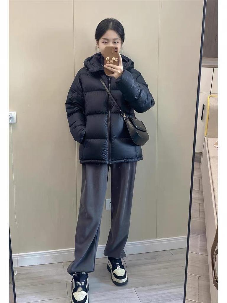 Korean Style Women's Pink Short Puffer Jacket - Petite Thickened Cotton Outerwear