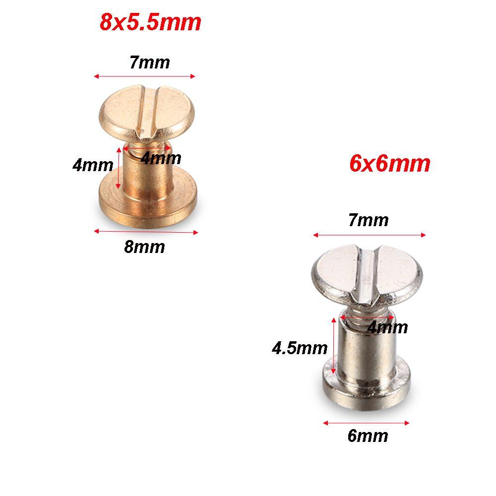 10Sets Nail Rivets Copper Leather Craft Belt Wallet Solid Brass Nail Rivets Screws Cloth DIY Shoes Hats Button Decoration Nail