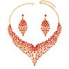 Jewelry Set Shimmering Necklace And Earrings Luxury Jewelry Set Dazzling Exquisite Design Necklace For Formal Event Party