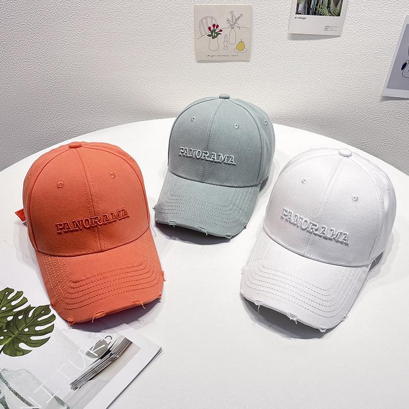 Schicke Baseballkappe mit besticktem Buchstaben für Damen – verstellbare, leichte und sonnenschützende Papa-Mütze, koreanischer Stil, Entenschnabelmütze, vielseitig einsetzbar