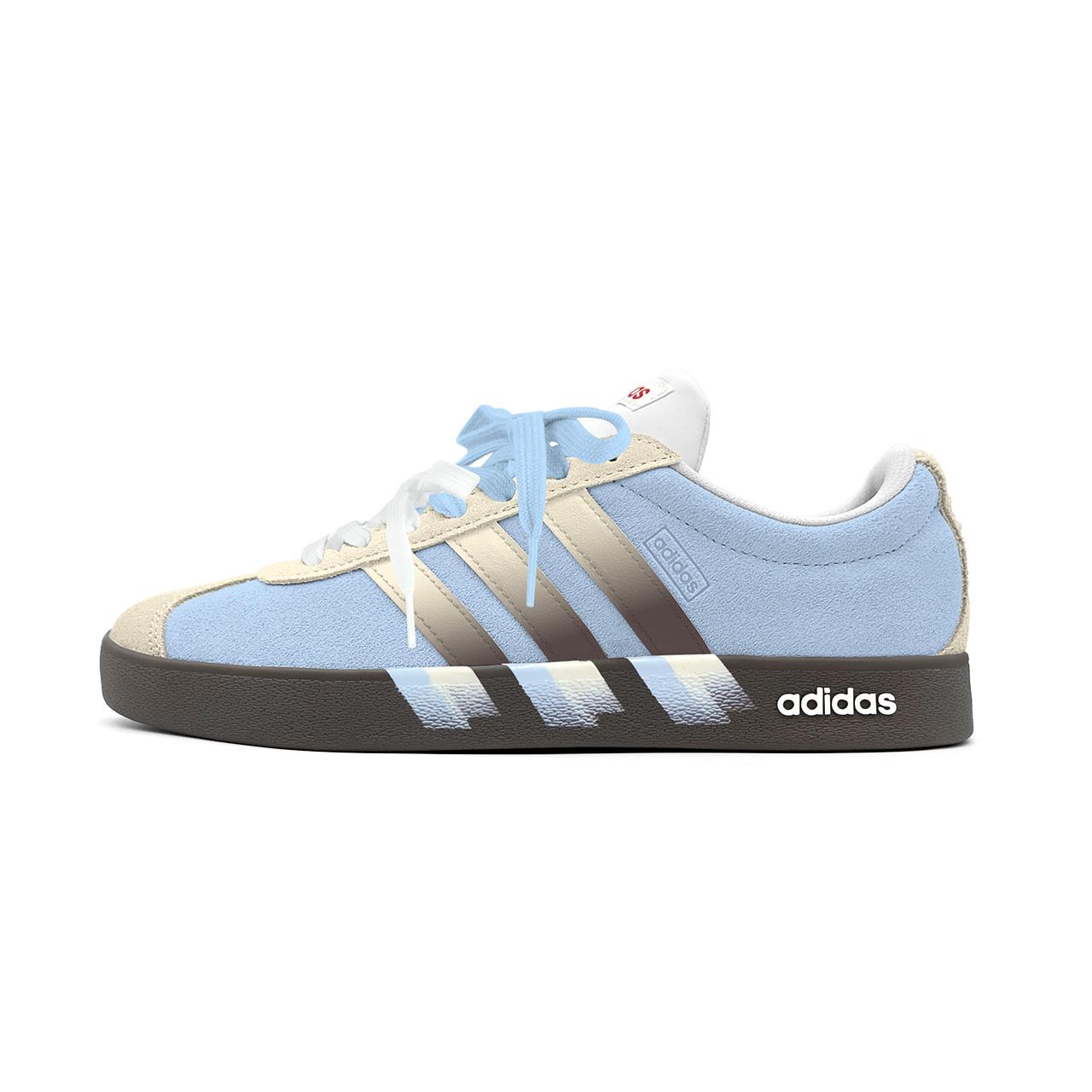 

Adidas Vl Court Classic Low top German Army Trainers Unisex Beige Blue JS3003(Team1749-) 35⅔