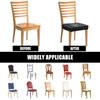 4Pcs Dining Chair Seat Cover Set Leather Waterproof Chair Cushion Cover Kitchen Chair Seat Protector Slipcover Furniture Decor