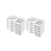 10/20PCS Sauce Box With Lid Food Grade Plastic Transparent Packaging Box Divided Veggie Food Leak Proof Sealed Food Container